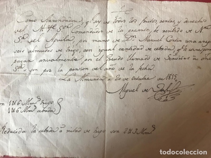 Manuscritos antiguos: Arag&oacute;n. Feudo de Se&ntilde;orios - A&ntilde;o 1815 - Foto 2