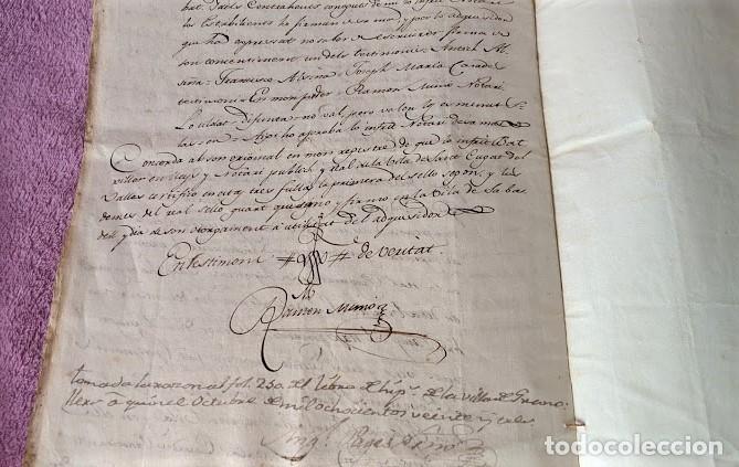 Manuscritos antiguos: DOCUMENT ORIGINAL DE SABADELL 1823 FRANCISCO ALSINA Y PONS, 3 SEGELLS - Foto 4