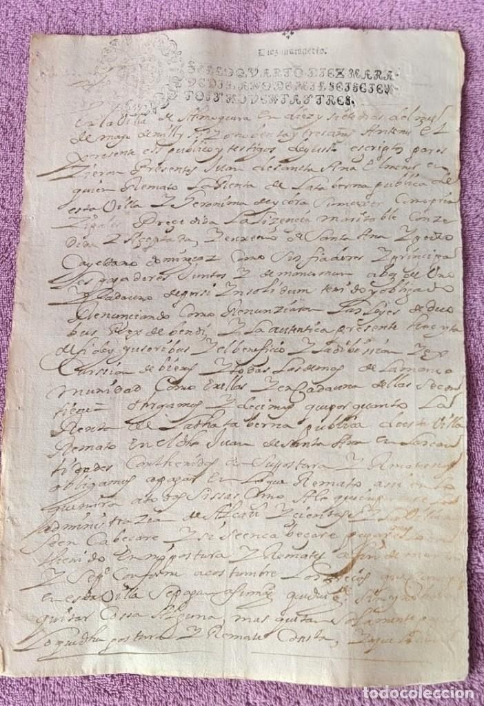 Manuscritos antiguos: DOCUMENTO ORIGINAL DE ALMOGUERA 1793 - Foto 1