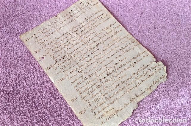 Manuscritos antiguos: LISTADO DE LOS REGIDORES DEL CALDES DE MONBUI DE 1720 A 1731 - Foto 1