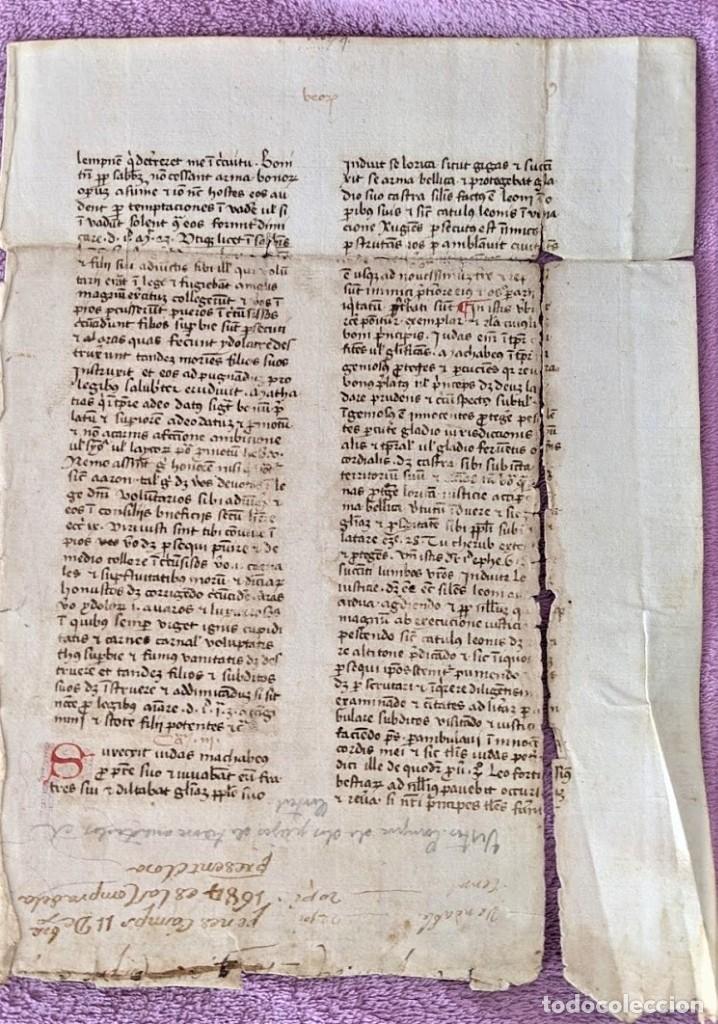 Manuscritos antigos: MANUSCRITO ORIGINAL DE LOS PRIMEROS PAPELES UTILIZADOS EN ESPA&Ntilde;A DEL SIGLO XIV