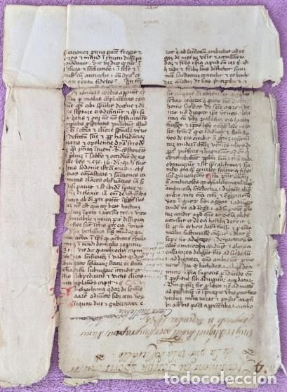 Manuscritos antigos: MANUSCRITO ORIGINAL DE LOS PRIMEROS PAPELES UTILIZADOS EN ESPA&Ntilde;A DEL SIGLO XIV
