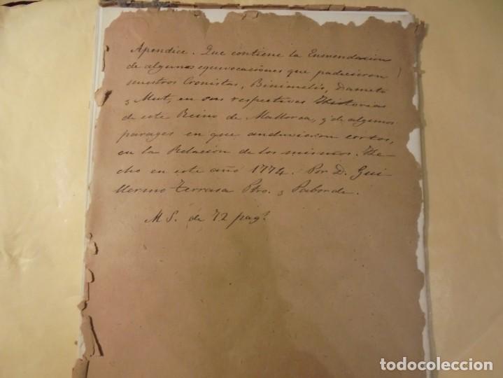 Manuscritos antiguos: MANUSCRITO. BALEARES. GUILLERMO TERRASA. 1774 - Foto 2
