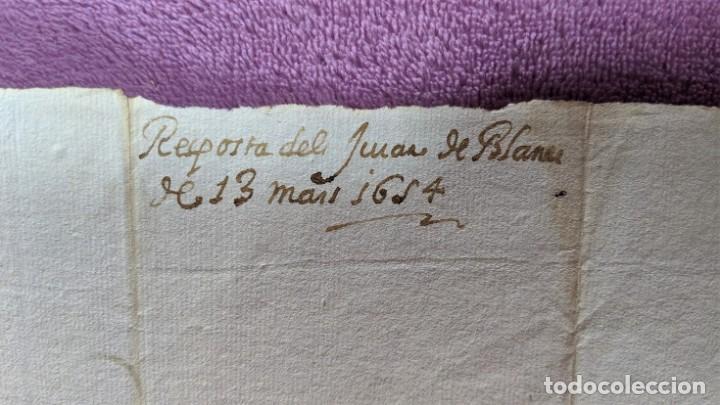 Manuscritos antiguos: MANUSCRITO ORIGINAL DE BLANES 1654 - Foto 2