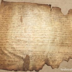 Manuscritos antiguos: (M) ANTIGUO DOCUMENTO MANUSCRITO SOBRE PERGAMINO - 1322 -31X27CM. ORIGINAL DE LA ÉPOCA