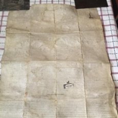 Manuscritos antiguos: (M) ANTIGUO DOCUMENTO MEDIEVAL 1400/1500- MANUSCRITO SOBRE PERGAMINO -84X58 CM. ORIGINAL DE LA ÈPOCA