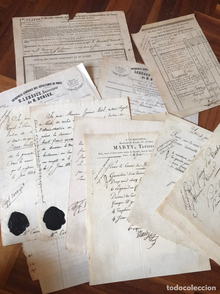 Manuscritos antiguos: FUNERAILLES MAR&Eacute;CHAL DAVOUT. CONJUNTO 15 DOCUMENTOS FUNERALES DEL MARISCAL. 1823 - Foto 1