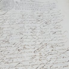Manuscritos antiguos: DOCUMENTO MANUSCRITO ESCRITURA DE COMPROMISO ACERCA DE LA VIÑA LAS GARROTA, PORTILLO VALLADOLID 1732