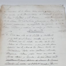 Manuscritos antiguos: INVENTARIO MANUSCRITO DE LOS BIENES A CARGO DEL ADMINISTRADOR DE Mª LUISA SAMANIEGO Y GODOY.