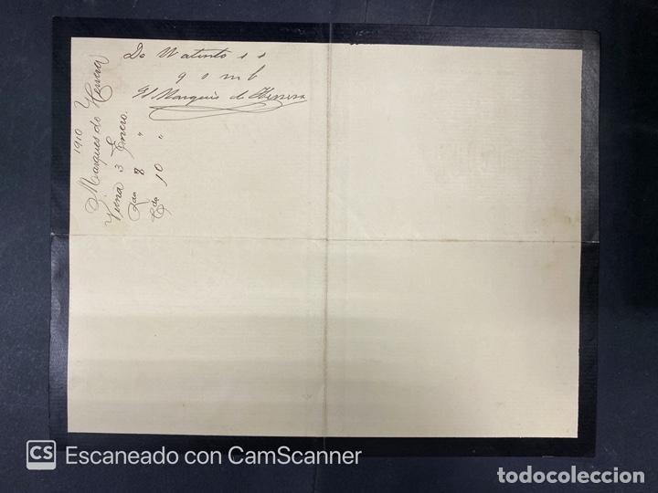 Manuscritos antiguos: EMBAJADA DE ESPA&Ntilde;A EN VIENA. CARTA DEL MARQUES DE HERRERA. 1910. - Foto 2