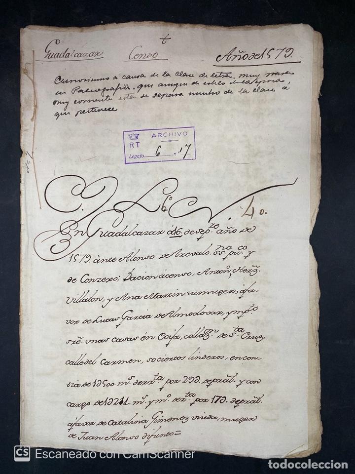 Manuscritos antiguos: GUADALCAZAR, 1579. DACION DE PAGO. LEER - Foto 1