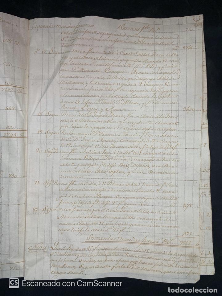 Manuscritos antiguos: CADIZ, 1797. TESTAMENTO. MISAS. FRANCISCA DE PAULA ISSASI. LEER - Foto 4 - 208218410