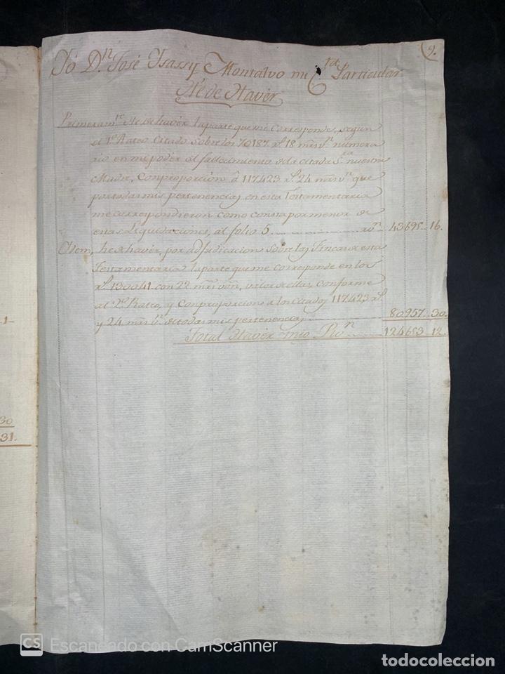 Manuscritos antiguos: CADIZ, 1797. TESTAMENTO. MISAS. FRANCISCA DE PAULA ISSASI. LEER - Foto 10 - 208218410