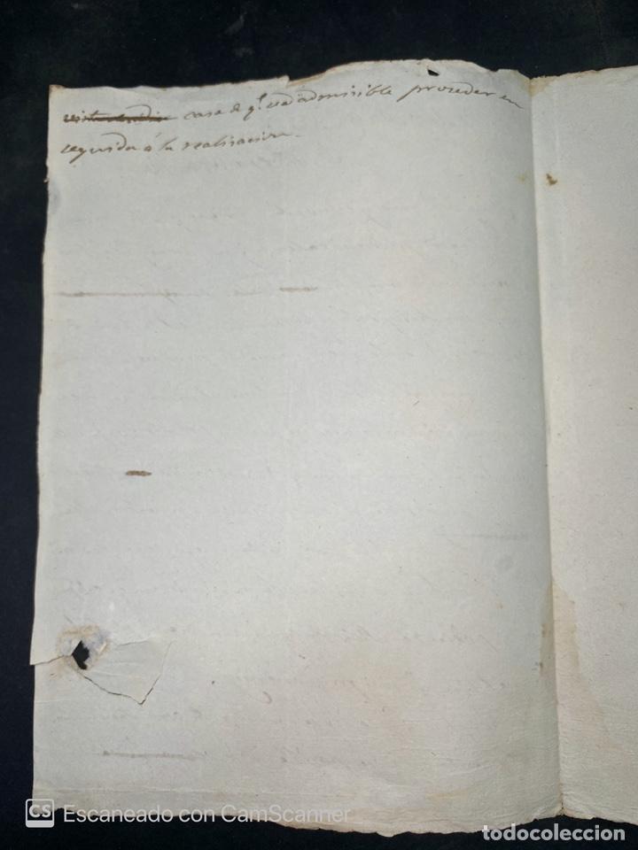 Manuscritos antiguos: HOJA CON SELLO DE 1844. 4 MARAVEDIS. ISABEL II. - Foto 2