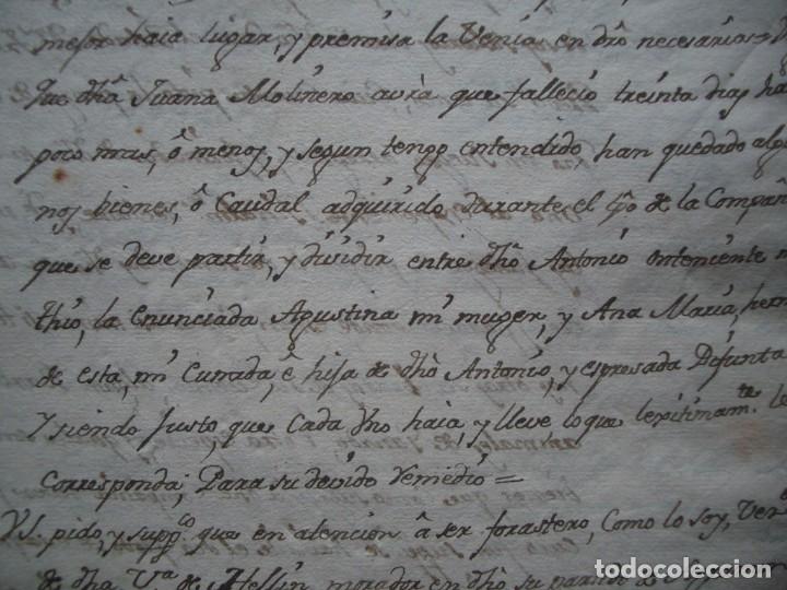 Manuscritos antiguos: Documento manuscrito de1779 referente a Hell&iacute;n, Albacete - Foto 11