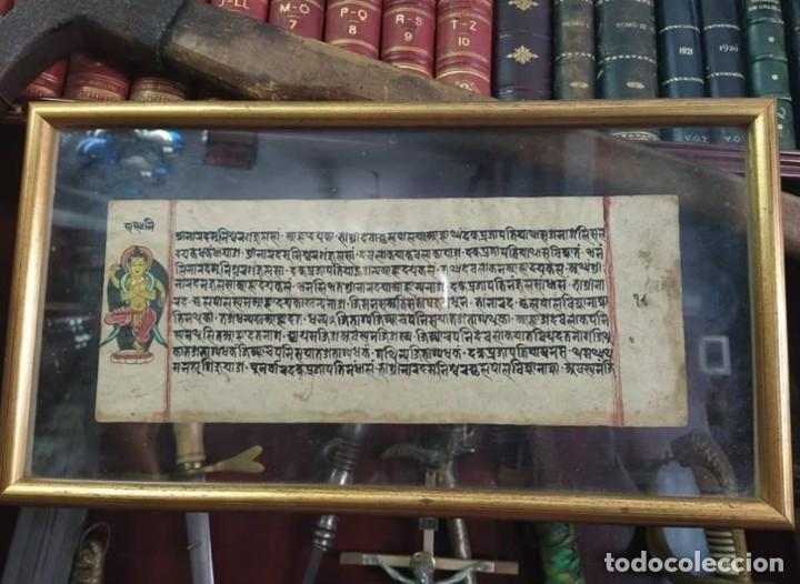 Manuscritos antiguos: veda o Upanishad..las primeras escrituras del mundo.. en s&aacute;nscrito original..papel de moras y bamb&uacute;