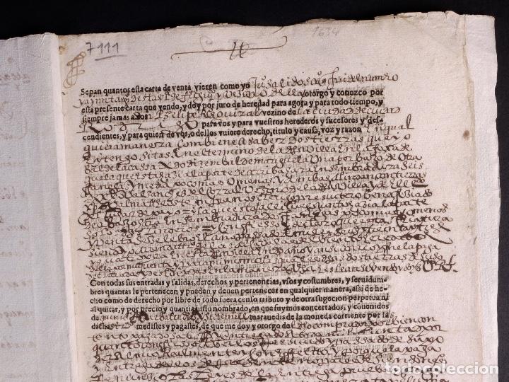 Manuscritos antigos: FUENTE GUINALDO 1634. VENTA DE DOS TIERRAS