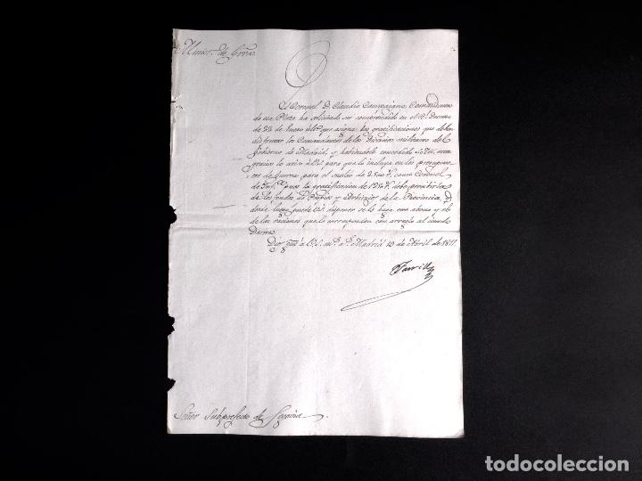 Manuscrits anciens: O'FARRILL MINISTRO DE LA GUERRA 1811