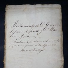 Manuscritos antiguos: ÉCIJA, 1768. TESTAMENTO. CORTIJO DE LA MESA DE SANTIAGO. DIEGO LOPEZ ALFONSO Y BEATRIZ GRILO. LEER