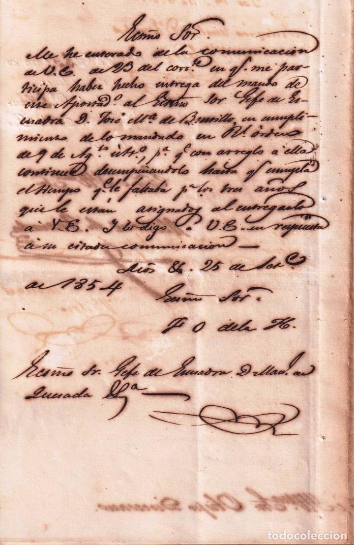 Manuscritos antiguos: &rdquo;E6408 CUBA SPAIN 1854 SIGNED DOC MANUEL DE QUESADA, ENTREGA DEL MANDO.&rdquo; - Foto 5