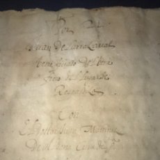Manuscritos antiguos: CIRCA 1650. MANUSCRITO, BENEFICIADO RESPALDIZA (ÁLAVA) CON CURA SANTA CRUZ DE MADRID.. Lote 213096432