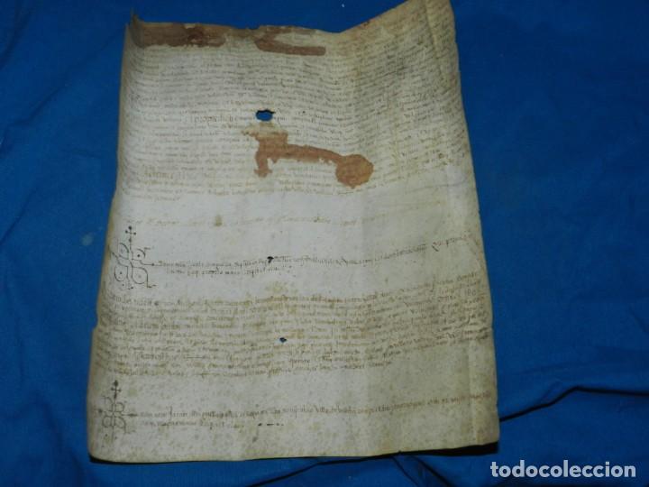 Manuscrits anciens: (M) PERGAMINO MEDIEVAL A&Ntilde;O 1585 VILLE DE VILLIBUS - VALLS TARRAGONA - 30,5X36CM