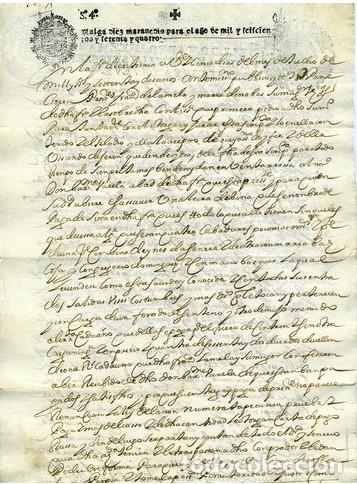 Manuscritos antiguos: GALICIA . a&ntilde;o 1634 . Diez maraved&iacute;s. MANUSCRITO original