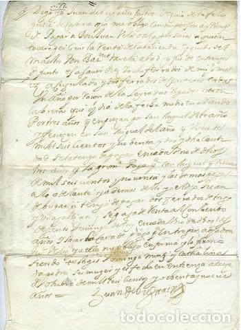 Manuscritos antiguos: GALICIA a&ntilde;o 1690. MANUSCRITO original