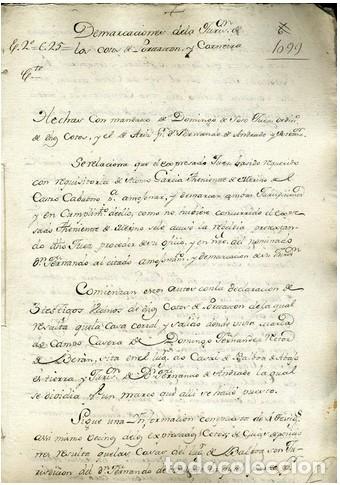 Manuscritos antiguos: Galicia A&ntilde;o 1600 . DOC. DEMARCACIONES DE UN COTO.