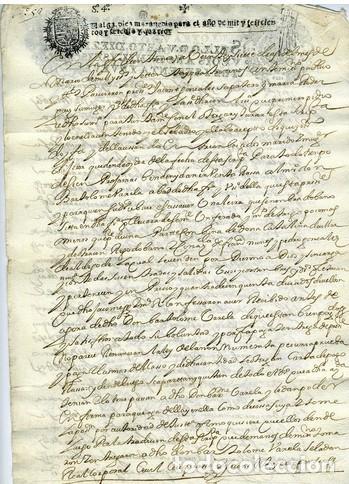 GALICIA a&ntilde;o 1679 . Sello Diez maraved&iacute;s. MANUSCRITO original