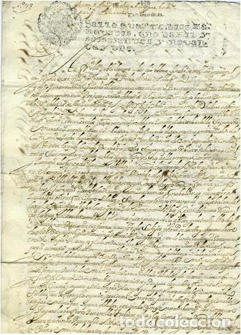 GALICIA a&ntilde;o 1691 . Sello Qvarto Diez maraved&iacute;s. MANUSCRITO original