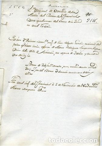 Manuscritos antiguos: Galicia A&ntilde;o 1603 . MANUSCRITO original . Con carpetilla. DOCUMENTO DE ARRIENDO.