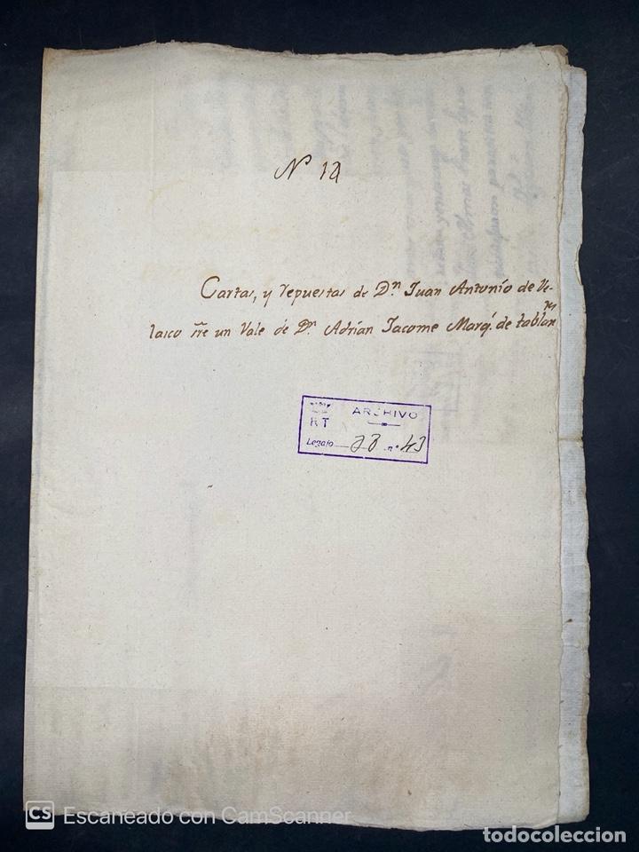 Manuscritos antiguos: SEVILLA, 1751. MARQUES DE TABLANTES. VARIOS DOCUMENTOS. LEER - Foto 1