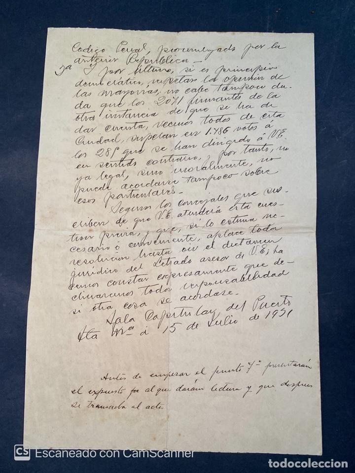 Manuscritos antiguos: PUERTO DE SANTA MARIA, 1951. SALA CAPITULAR. LEER. - Foto 4