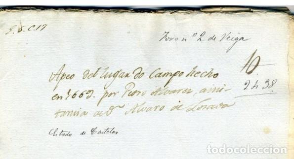 Manuscritos antiguos: Galicia . 1669 . APEO DEL LUGAR DO CAMPO.