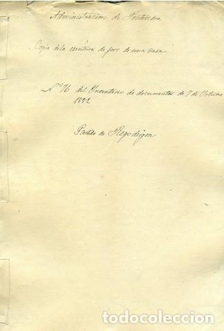 Manuscritos antiguos: GALICIA - Pontevedra a&ntilde;o 1778 . Sello Qvarto. MANUSCRITO original COPIA DE ESCRITURA DE UNA CASA.