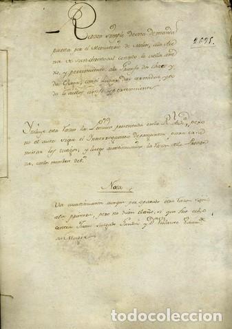 Manuscritos antiguos: GALICIA. Monasterio de Melon. Sin fecha. MANUSCRITO original RAZON SIMPLE DE DEMANDA.