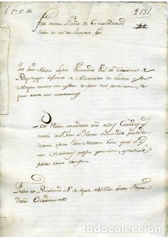 Alte Manuskripte: Galicia. Rivadavia a&ntilde;o 1553 . ESCRITURA VENTA DE UNA VI&Ntilde;A.