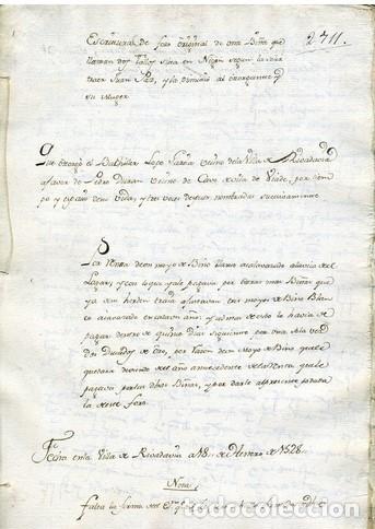 Manuscritos antiguos: Galicia. Lope Garcia de Ribadavia a favor de Pedro Duran. ESCRITURA ORIGINAL DE UNA VI&Ntilde;A. Antigua