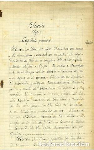 Manuscrits anciens: MANUSCRITO CURSO HISTORIA ECLESIASTICA..1905. tomo iii. 12 paginas. a pluma