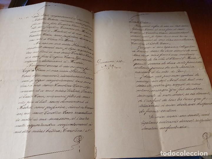 Manuscritos antiguos: Documento frances, testamento, fechado en 1864, con timbre imperial - Foto 3