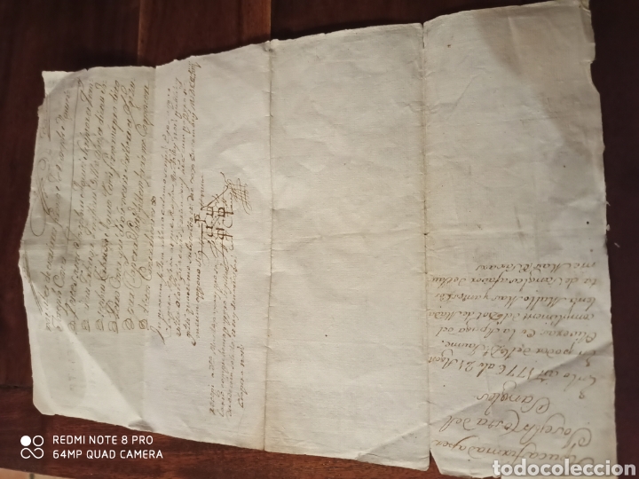 Manuscritos antiguos: Escritura 1754 - Foto 2