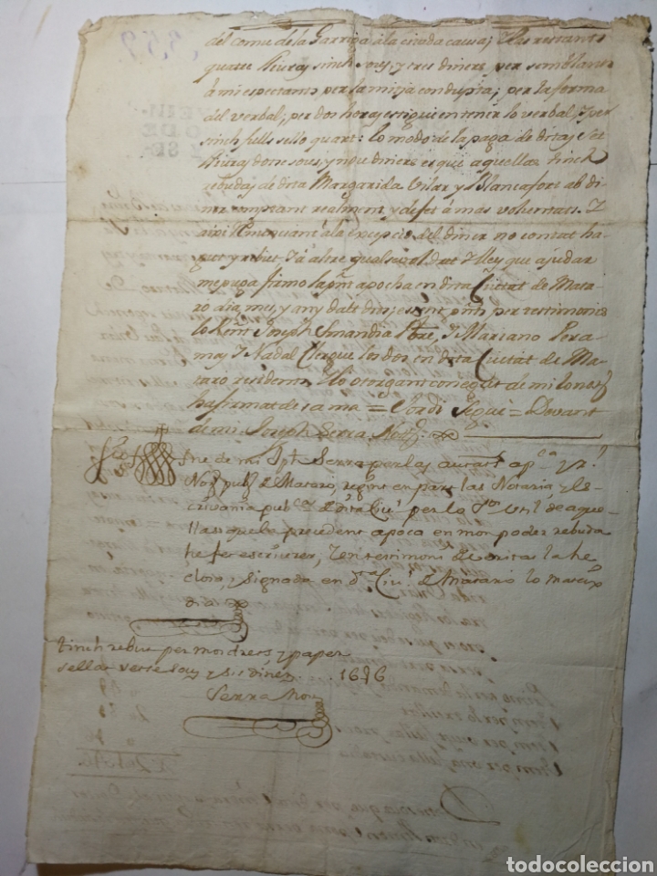 Manuscritos antiguos: documento del 1783 escrito a mano - Foto 2