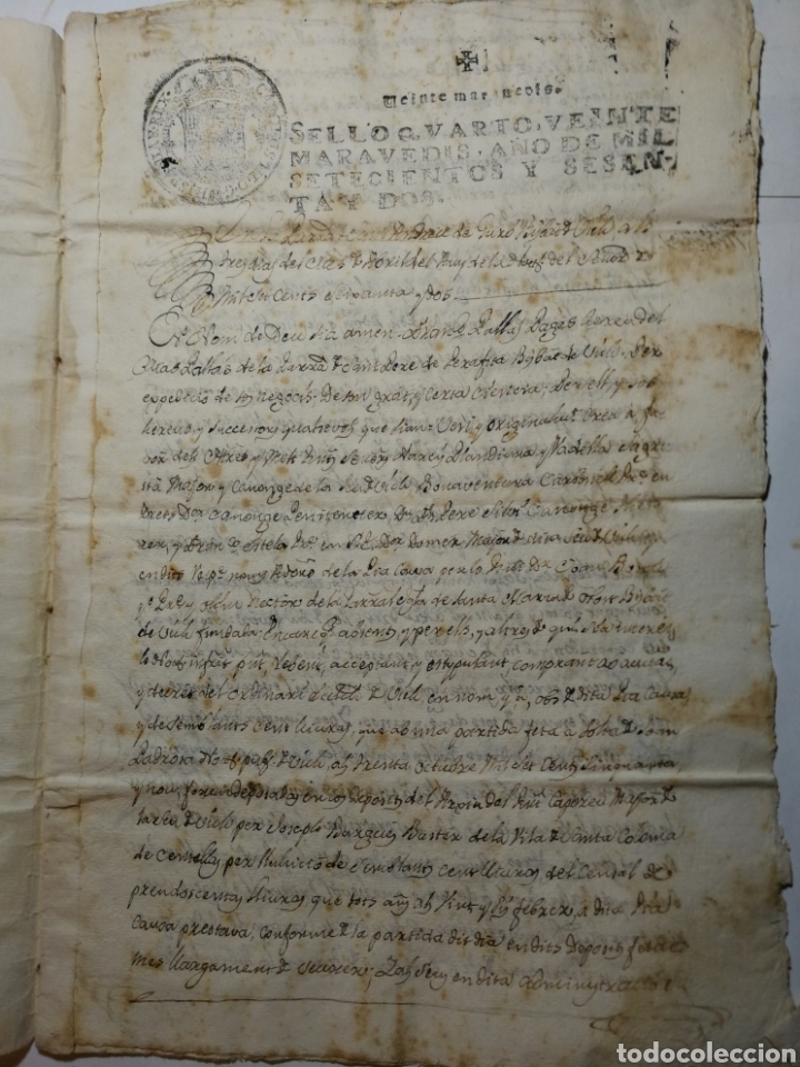 Manuscritos antiguos: documento del 1762 escrito a mano - Foto 2