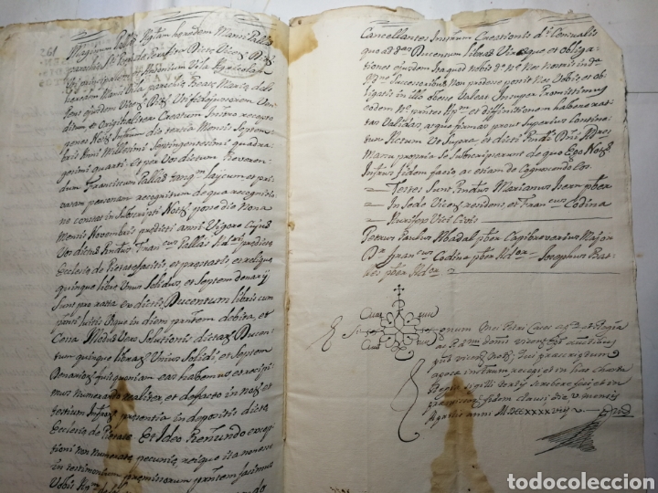 Manuscritos antiguos: documento del 1748 escrito a mano. apoga - Foto 3