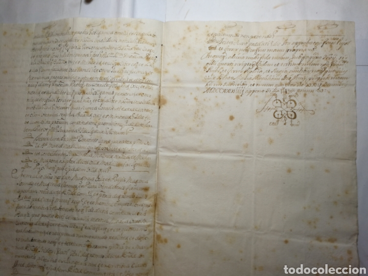 Manuscritos antiguos: documento del 1734 escrito a mano. censal - Foto 3