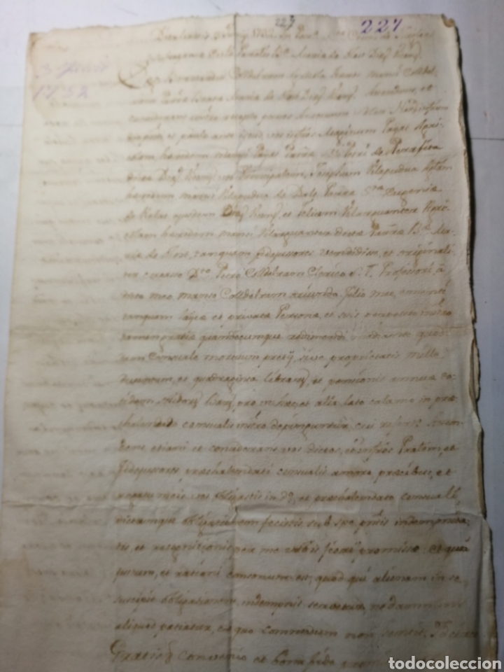 Manuscritos antiguos: documento del 1732 escrito a mano - Foto 1