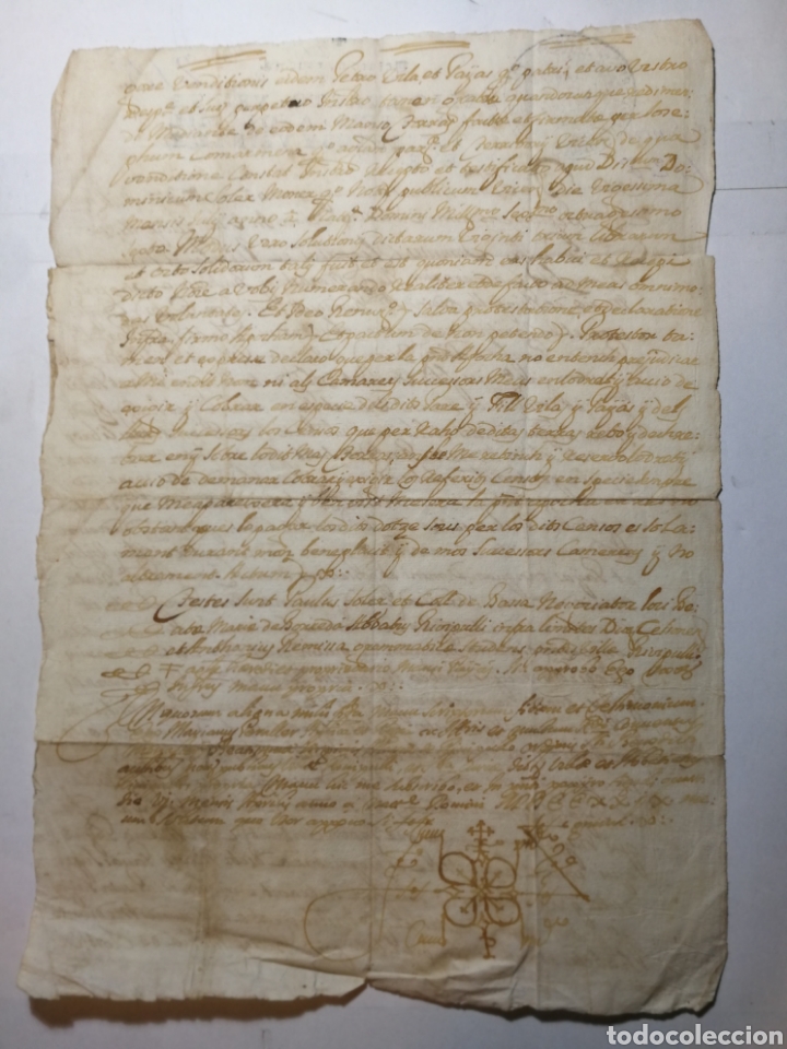 Manuscritos antiguos: documento del 1728 escrito a mano - Foto 2