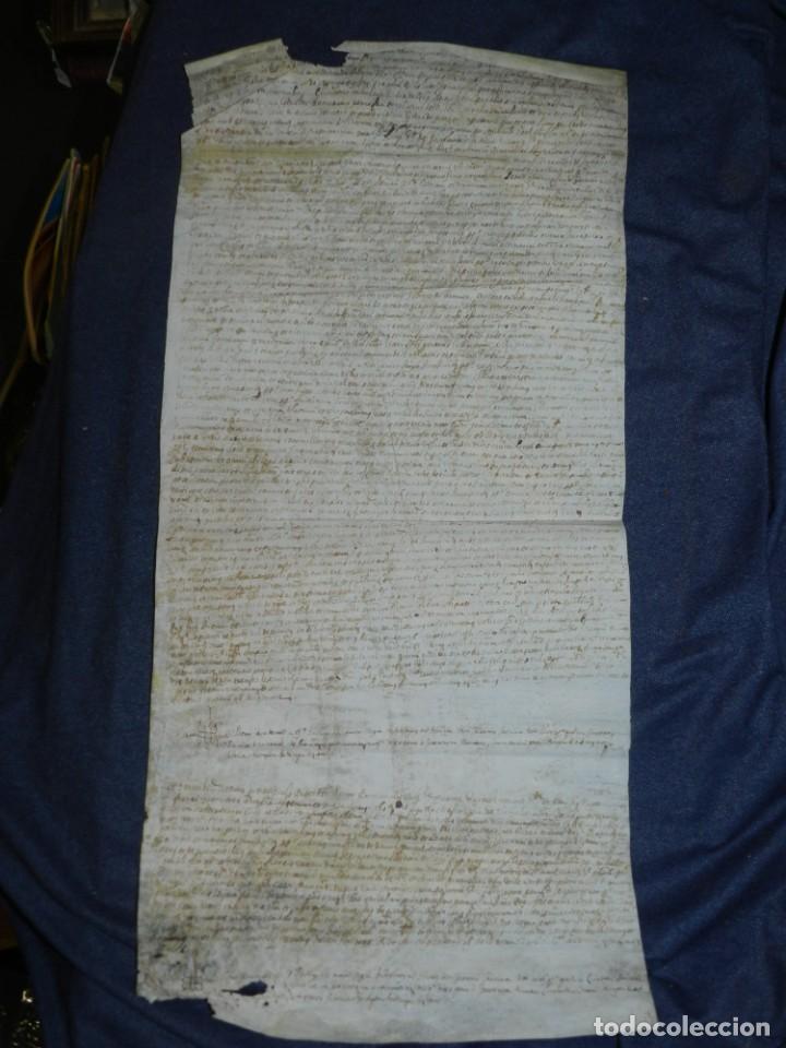 Ancient Manuscripts: (M) PERGAMINO MEDIEVAL - 60X28CM, SE&Ntilde;ALES DE USO DE LA &Eacute;POCA