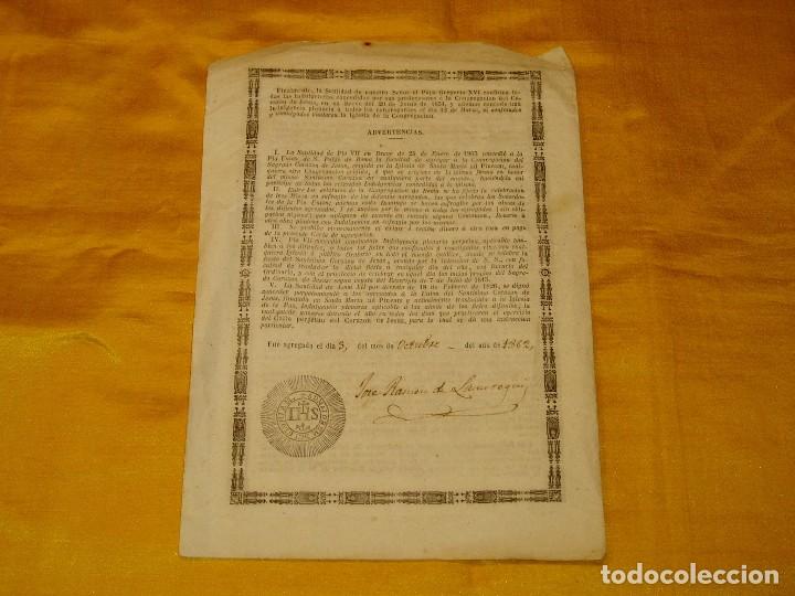 Manuscritos antiguos: Bula al Presidente Urdangar&iacute;n 1862 - Foto 4